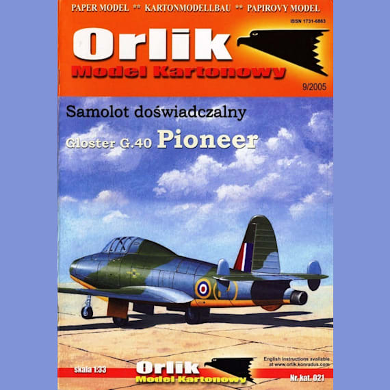 Orlik - 021 - Экспериментальный самолет Gloster G-40 Pioneer