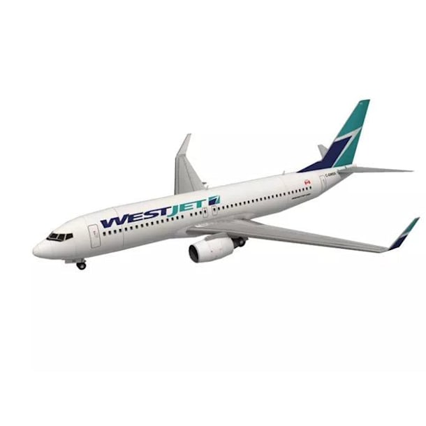 Бумажная модель Авиалайнер Boeing 737-800 WestJet