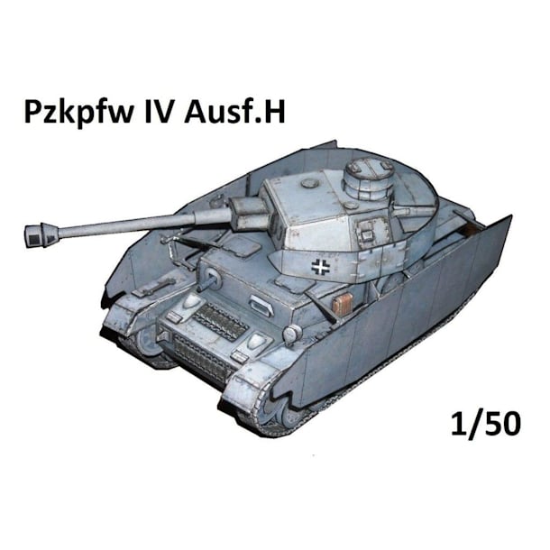 Бумажная модель Танк Pzkpfw IV Ausf.H