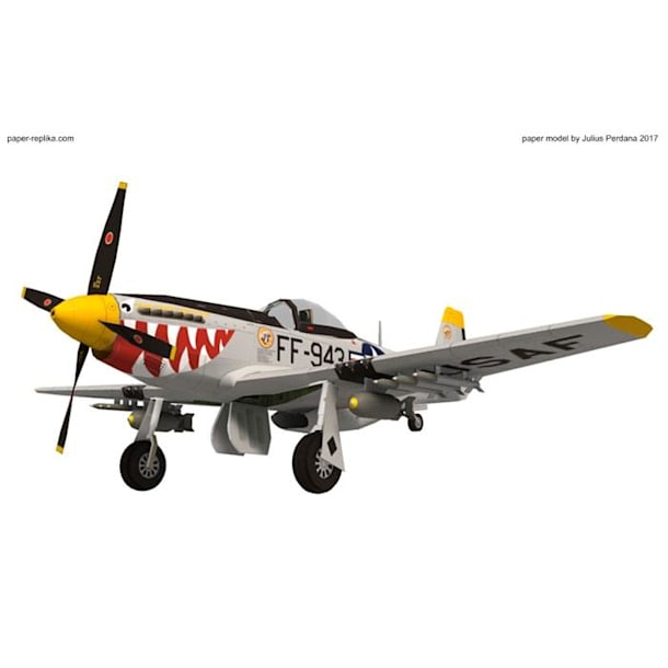 Бумажная модель Истребитель North American P-51 Mustang FF-943