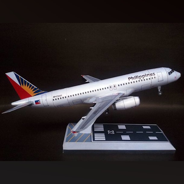 Бумажная модель Авиалайнер Airbus A320 Philippine Airlines