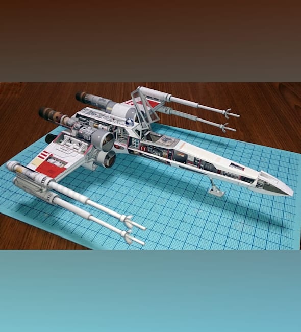 Бумажная модель Звездный истребитель X-wing (Звездные войны)