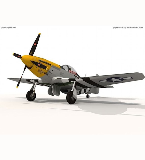 Бумажная модель Самолет North American P-51 Mustang Свирепый Фрэнки