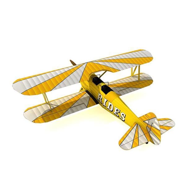 Бумажная модель Самолет Boeing PT-17 Stearman N63495