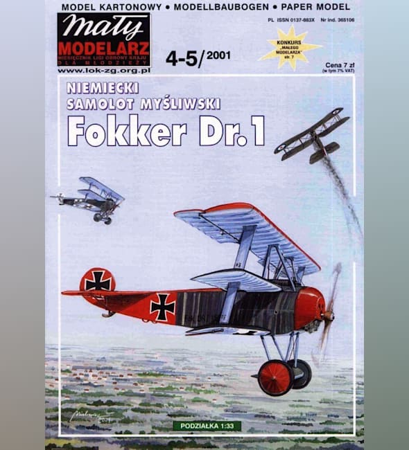 Журнал Maly Modelarz - 4-5/2001 - Истребитель Fokker Dr.I