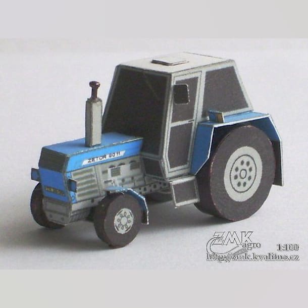 Бумажная модель Тракторы Zetor 8011, Zetor 10045 и Zetor 16145