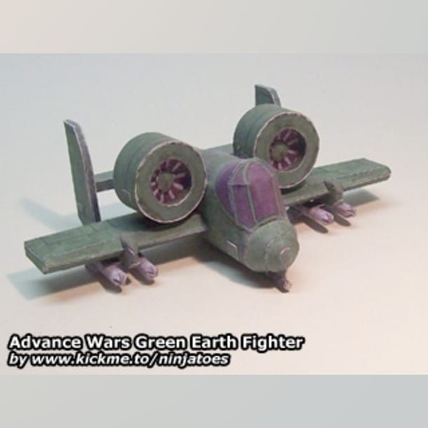 Бумажная модель Истребитель Green Earth Fighter (Advance Wars)