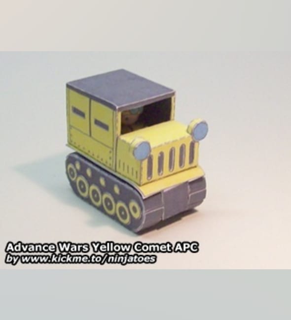 Бумажная модель Бронетранспортер Yellow Comet APC (Advance Wars)