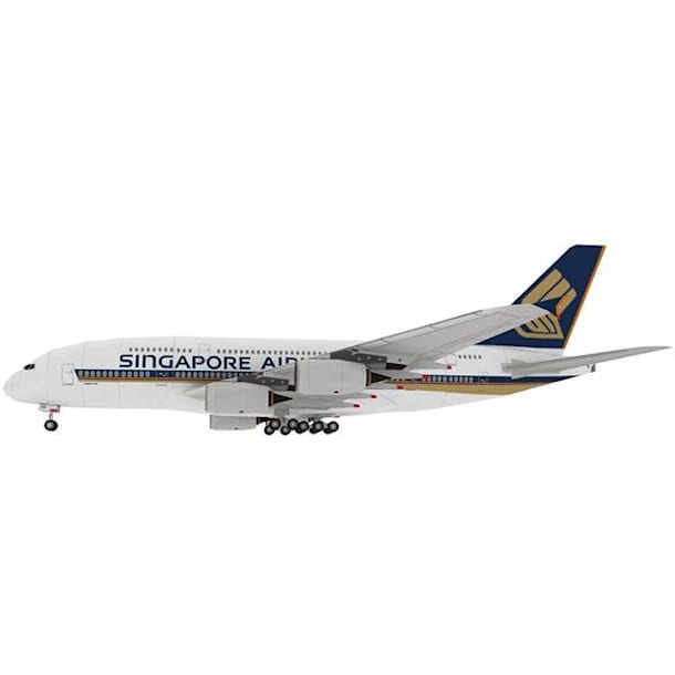 Бумажная модель Авиалайнер Airbus A380 Singapore Airlines