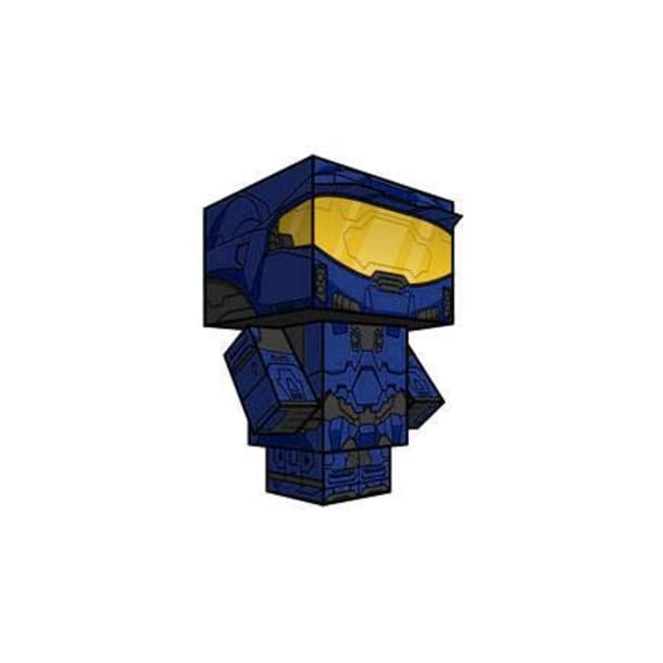 Бумажная модель Спартанец - Синяя команда (Halo) [cubeecraft]