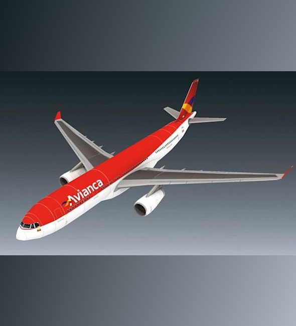 Бумажная модель Авиалайнер Airbus A330-243 Avianca