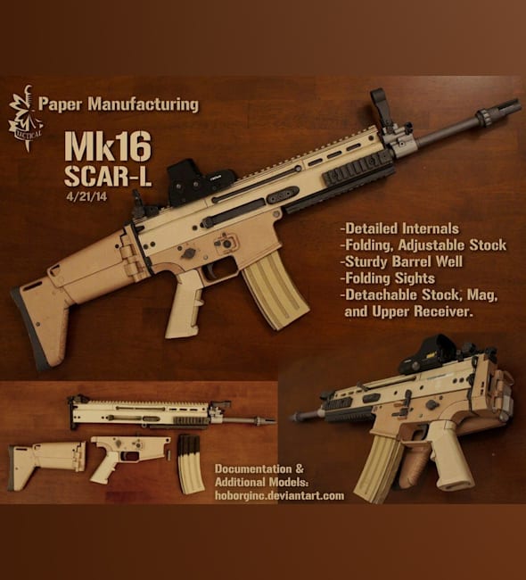 Бумажная модель Автомат FN SCAR-L