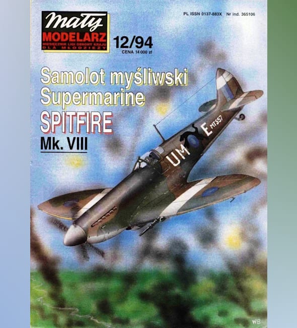 Журнал Maly Modelarz - 12/1994 - Истребитель Supermarine Spitfire Mk.VIII