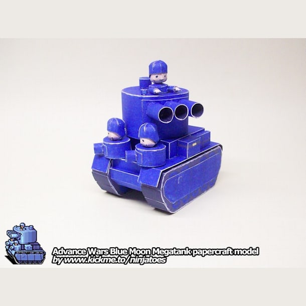 Бумажная модель Танк Blue Moon Megatank (Advance Wars)