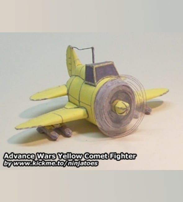 Бумажная модель Истребитель Yellow Comet Fighter (Advance Wars)