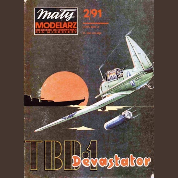 Maly Modelarz - 2/1991 - Бомбардировщик-торпедоносец Douglas TBD Devastator