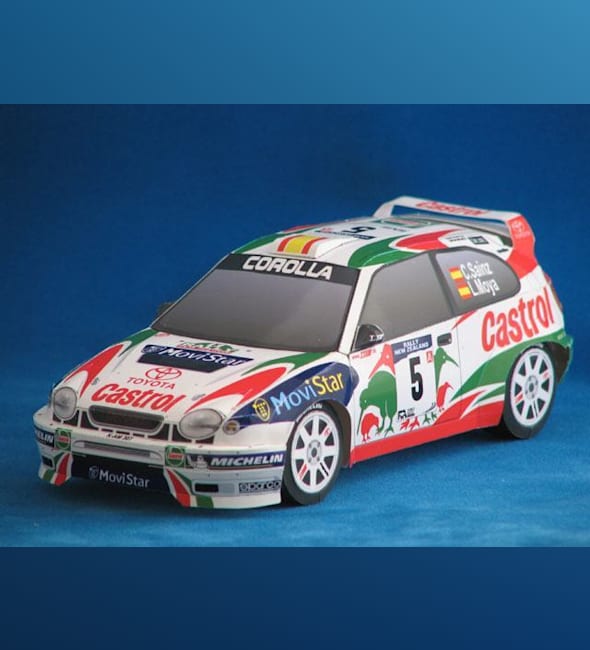 Бумажная модель Автомобиль Toyota Corolla WRC 1998