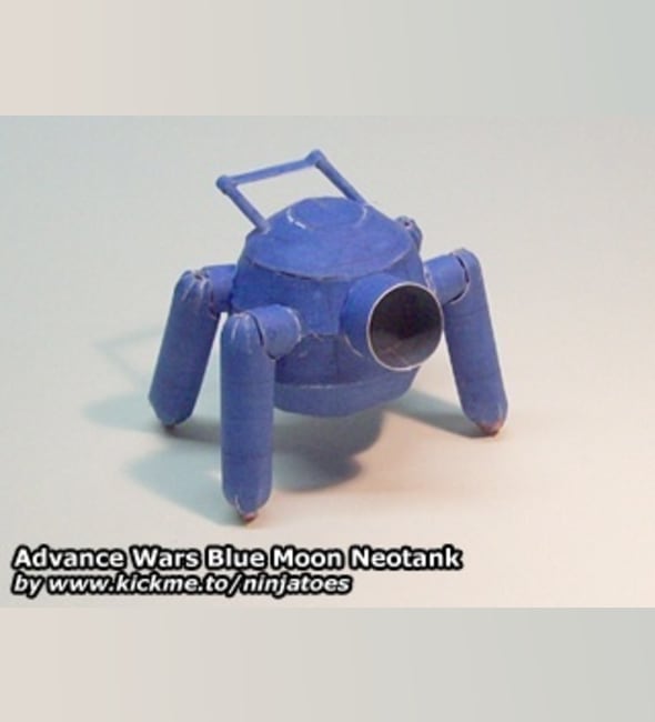 Бумажная модель Танк Blue Moon Neotank (Advance Wars)