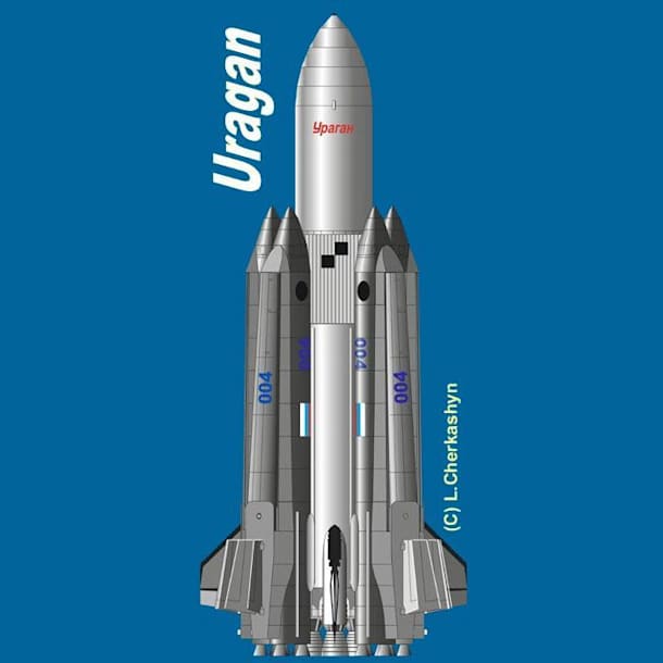 Бумажная модель Ракета-носитель Ураган