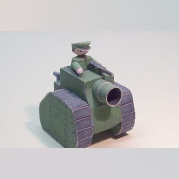 Бумажная модель Средний танк / MD tank Green Earth (Advance Wars)