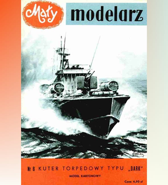 Журнал Maly Modelarz - 6/1958 - Торпедный катер типа Dark