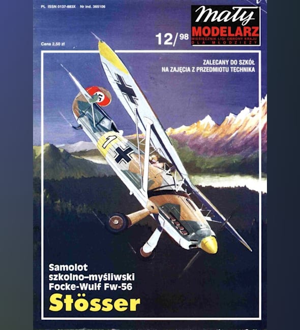 Журнал Maly Modelarz - 12/1998 - Истребитель Focke-Wulf Fw 56 Stosser