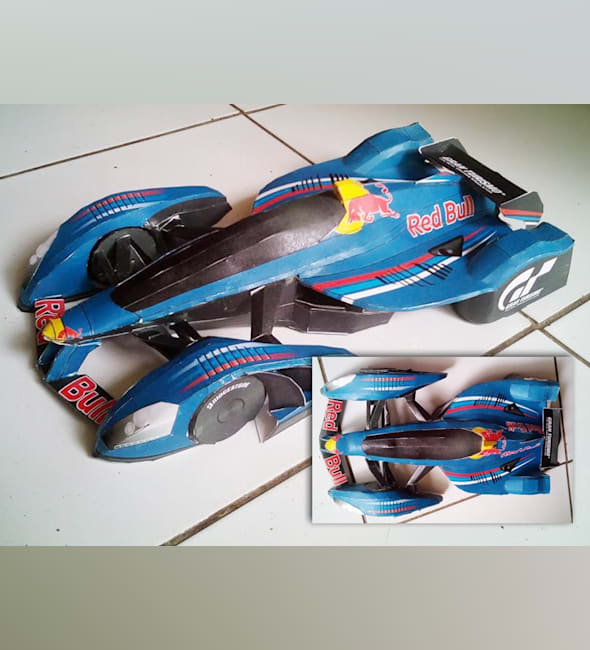 Бумажная модель Автомобиль Red Bull X2010 (Gran Turismo)