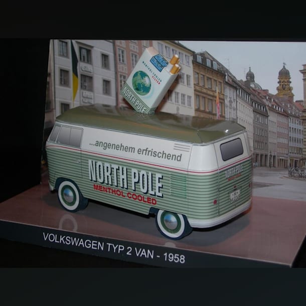 Бумажная модель Автомобиль Volkswagen Transporter T1 North Pole 1958