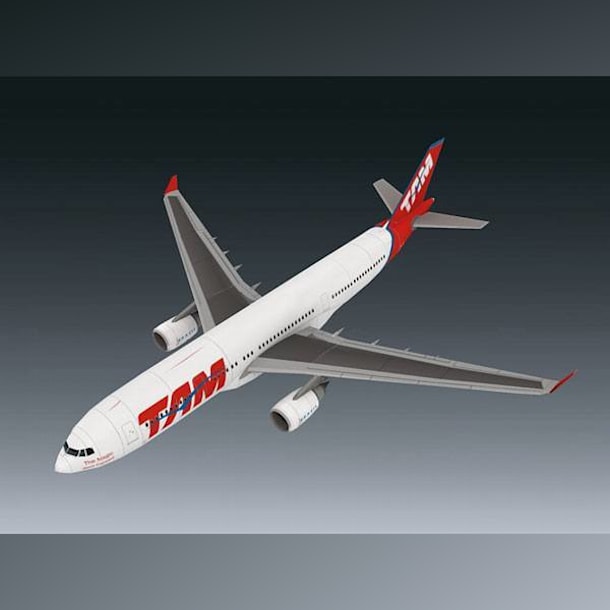 Бумажная модель Авиалайнер Airbus A330-234 TAM Airlines