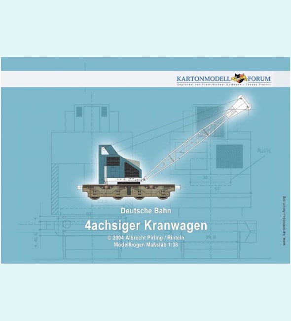 Бумажная модель Вагон-кран Kranwagen