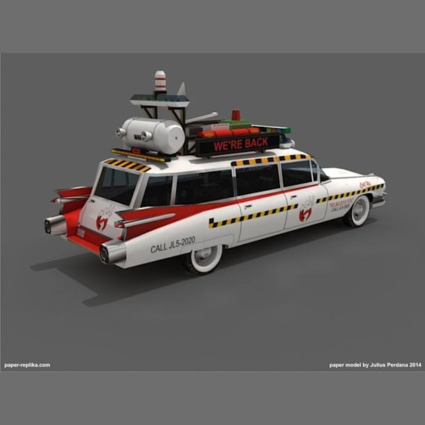 Бумажная модель Автомобиль Ecto-1A (Охотники за привидениями 2)