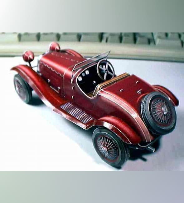 Бумажная модель Автомобиль Alfa Romeo 6C 1750 Turismo