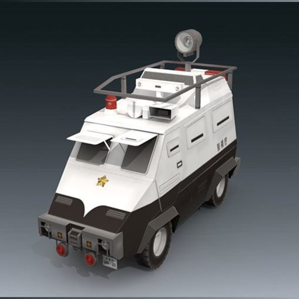 Бумажная модель Специальный автомобиль Command Car Type 97 (Полиция будущего)