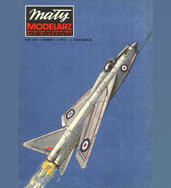 Журнал Maly Modelarz - 1/1974 - Истребитель English Electric Lightning P1