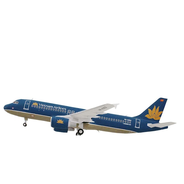 Бумажная модель Авиалайнер Airbus A320 Vietnam Airlines