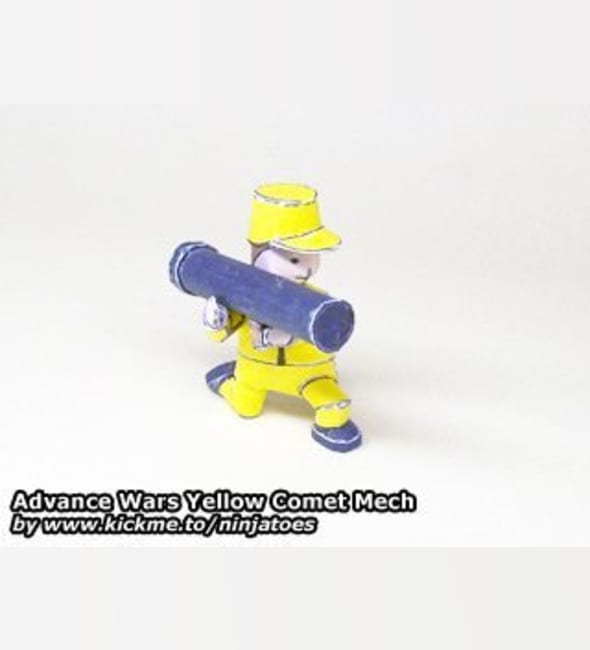 Бумажная модель Механик Yellow Comet Mech (Advance Wars)