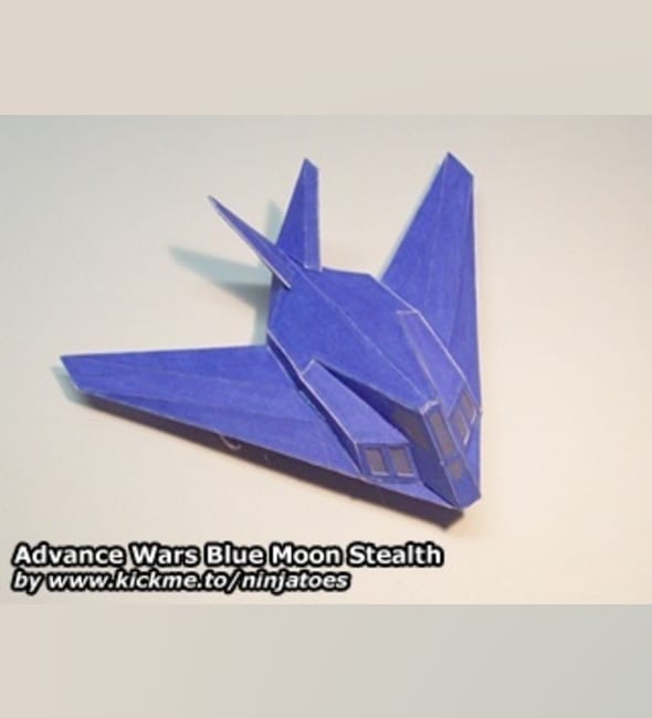 Бумажная модель Стелс-истребитель Blue Moon Stealth Fighter (Advance Wars)