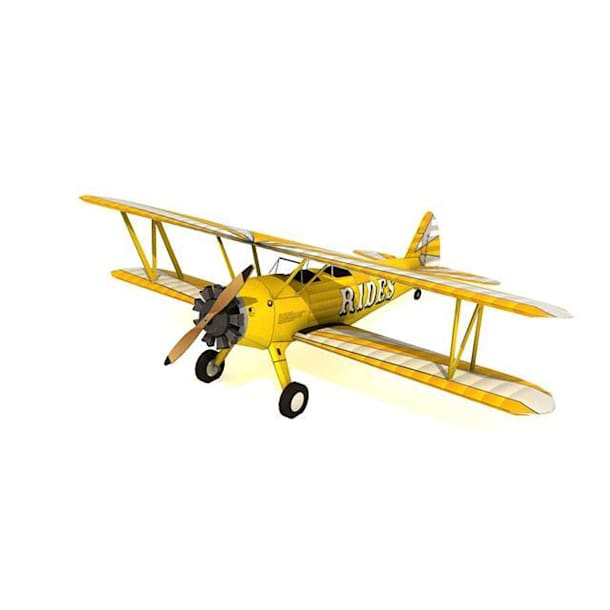 Бумажная модель Самолет Boeing PT-17 Stearman N63495