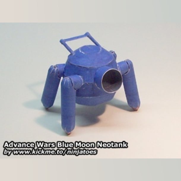 Бумажная модель Танк Blue Moon Neotank (Advance Wars)