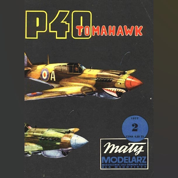 Журнал Maly Modelarz - 2/1977 - Истребитель Curtiss P-40 Tomahawk