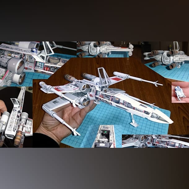 Бумажная модель Звездный истребитель X-wing (Звездные войны)