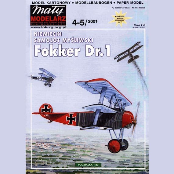 Maly Modelarz - 4-5/2001 - Истребитель Fokker Dr.I