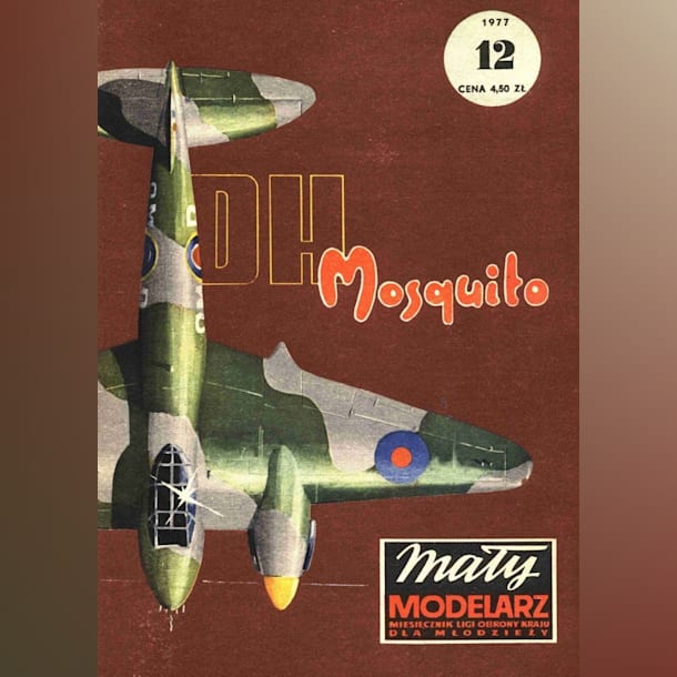 Журнал Maly Modelarz - 12/1977 - Бомбардировщик De Havilland Mosquito