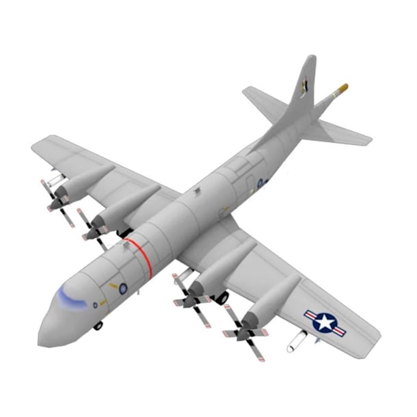 Бумажная модель Самолет Lockheed P-3 Orion