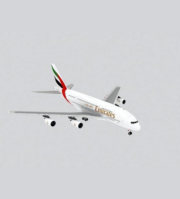 Бумажная модель Авиалайнер Airbus A380 Emirates Airline