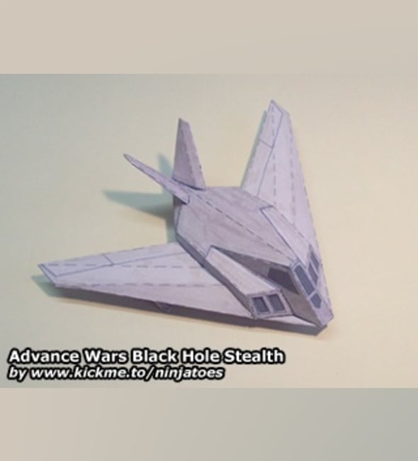 Бумажная модель Стелс-истребитель Black Hole Stealth Fighter (Advance Wars)