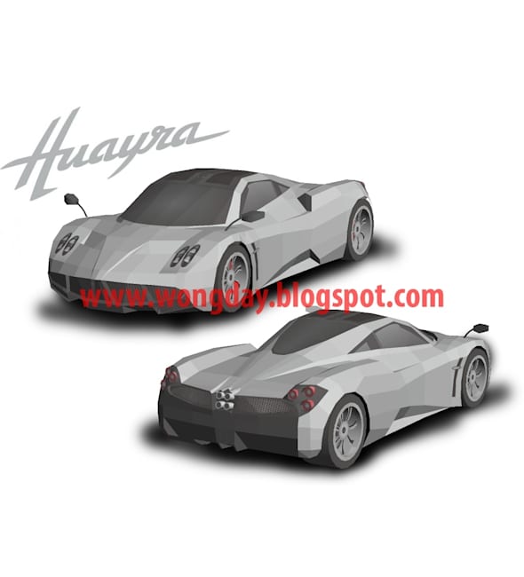 Бумажная модель Автомобиль Pagani Huayra