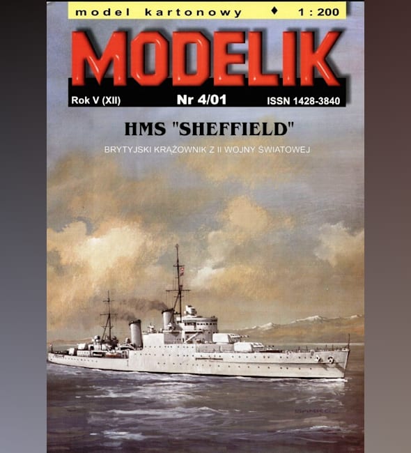 Журнал Modelik - 4/2001 - Легкий крейсер HMS Sheffield (1936)