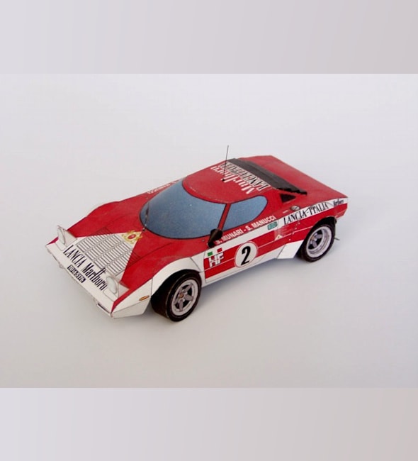 Бумажная модель Автомобиль Lancia Stratos HF Marlboro