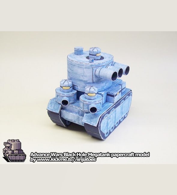 Бумажная модель Танк Black Hole Megatank (Advance Wars)